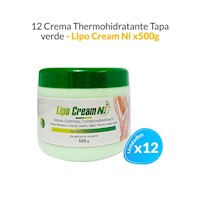 12 Crema Corporal Thermohidratante Tapa Verde- Lipo Cream Ni 500gr